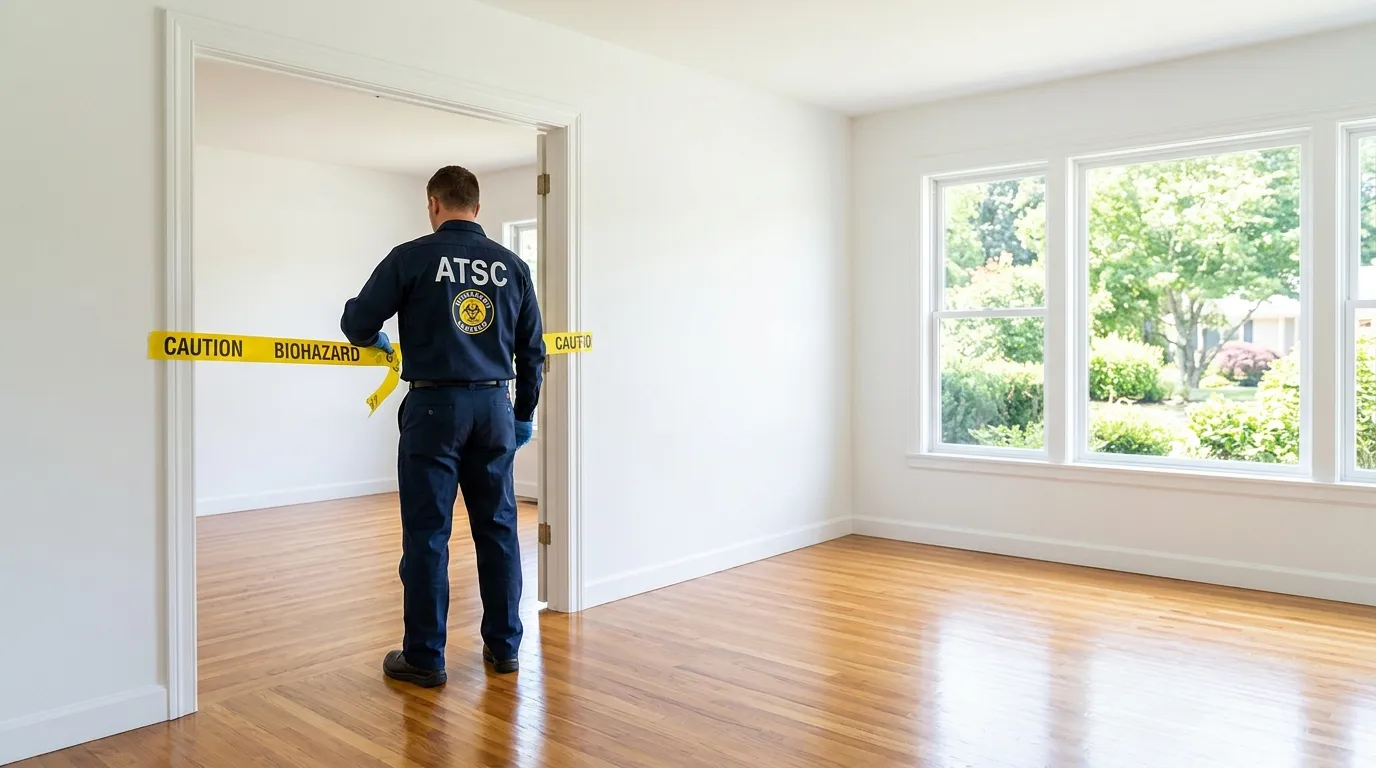 Certified biohazard cleanup crew performing Crime Scene Cleanup in Cinnaminson